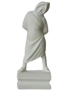 Statuette de mime portant un manteau, art romain