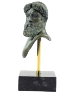 Bust of Poseidon in bronze from Cape Artemisium, National...