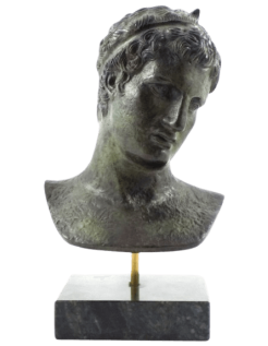 Bronze bust of the Ephebe of Marathon, National...