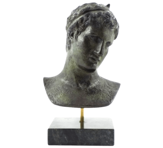 Busto en bronce del Éfebo de Maratón, Museo Arqueológico Nacional de Atenas