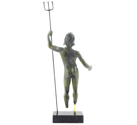 Bronze Statue of Poseidon with his Trident,...