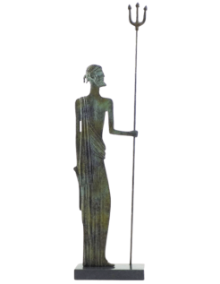 Estatuilla estilizada de bronce de Poseidón inspirada en...