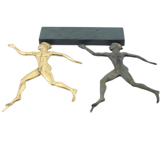 Statuette stylisée d'athlètes marathoniens en...