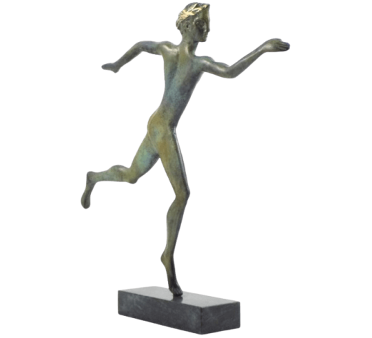Stylized bronze figurine of Marathonian...