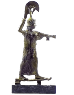Statuette stylisée en bronze d'Athéna Promachos, inspirée...