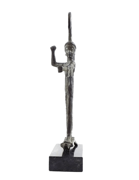 Statuette stylisée en bronze d'Athéna Promachos, inspirée des musées nationaux grecs