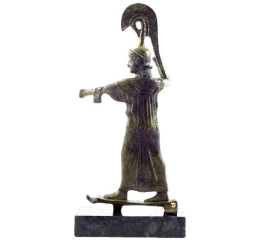 Statuette stylisée en bronze d'Athéna...