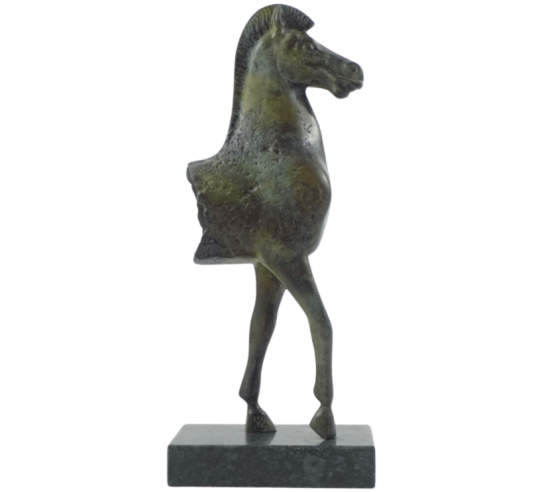 Sculpture of Greek Horse in Bronze, Acropolis...
