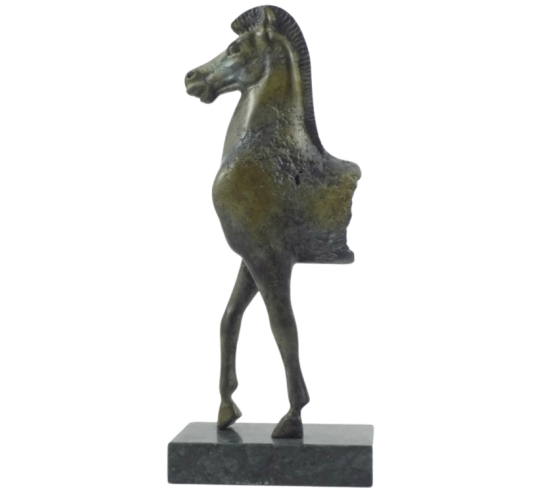 Sculpture de Cheval Grec en Bronze, Musée de...