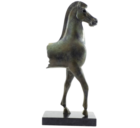 Sculpture de Cheval Grec en Bronze, Musée de...