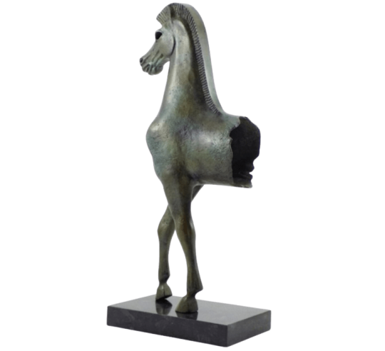 Sculpture de Cheval Grec en Bronze, Musée de...