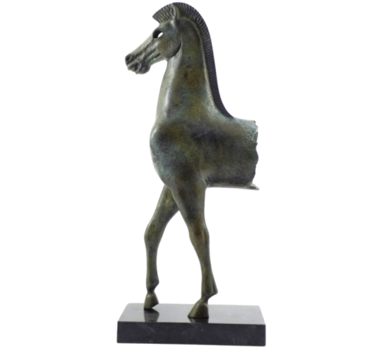 Sculpture de Cheval Grec en Bronze, Musée de...